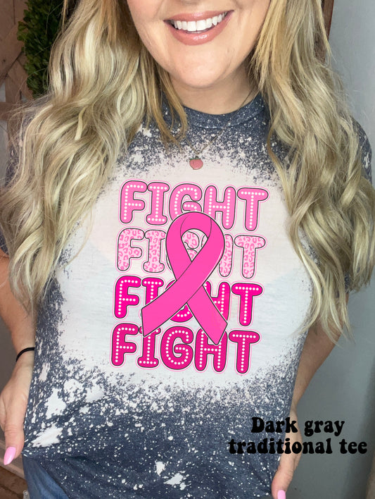 Stacked FIGHT breast cancer ribbon