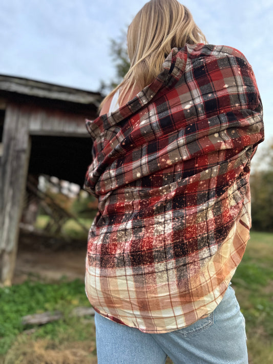 Bleached Pumpkin flannel