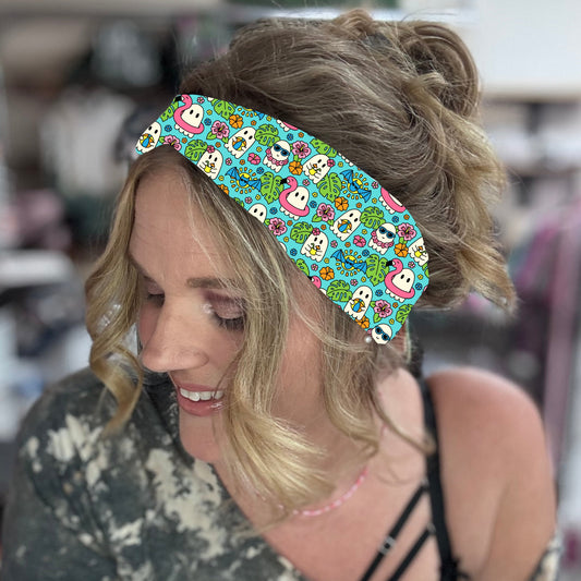 Spooky Aloha Ghosts headband