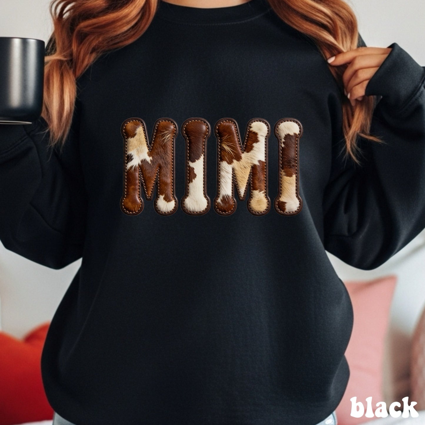 Faux Cowhide MAMA/AUNT/MIMI/GIGI/NANA