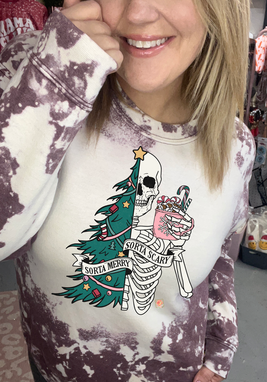 Sorta merry sorta scary, skeleton with tree