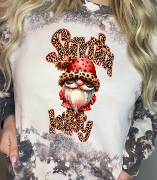 Santa Baby Leopard Gnome