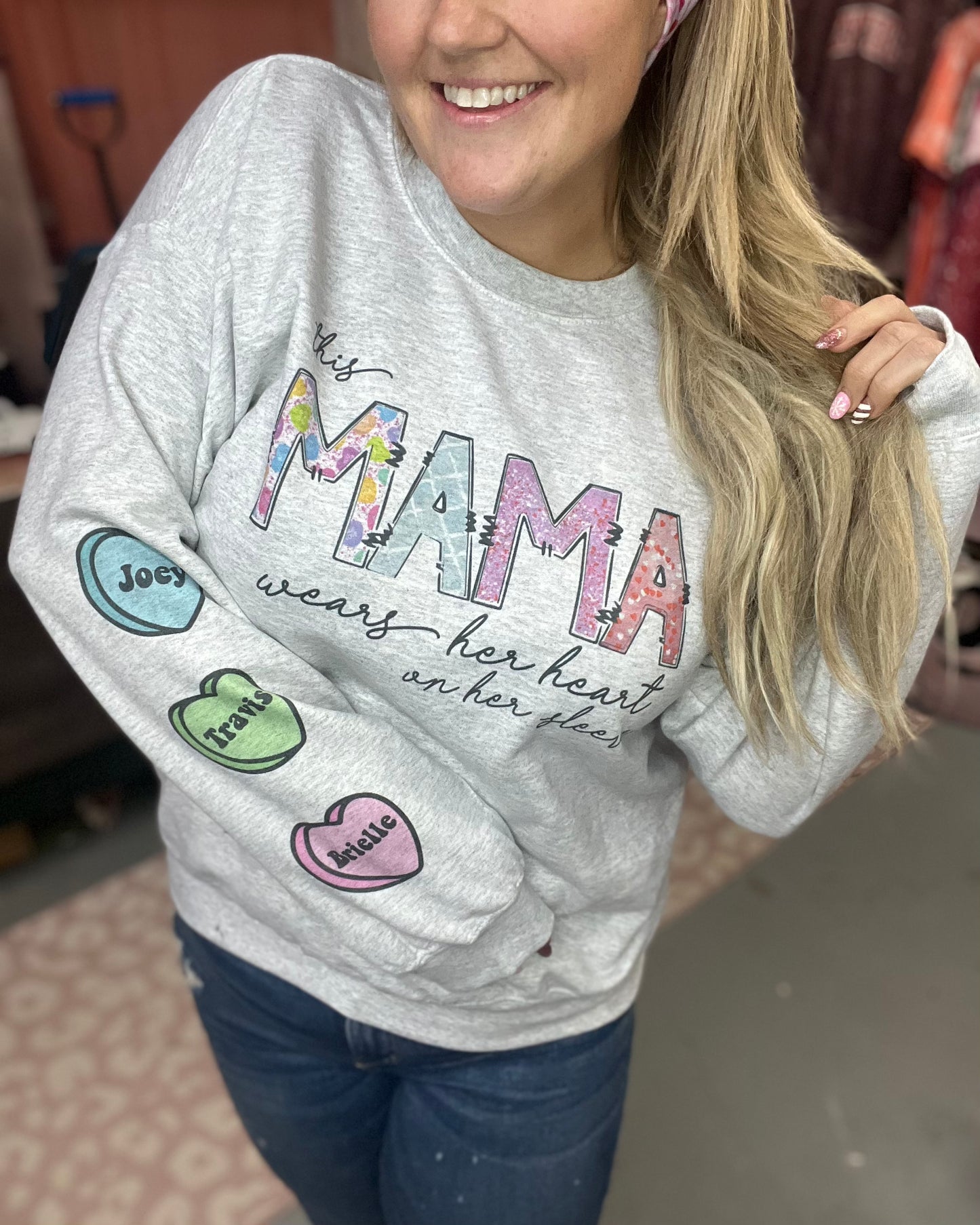 Custom family valentines sweaters