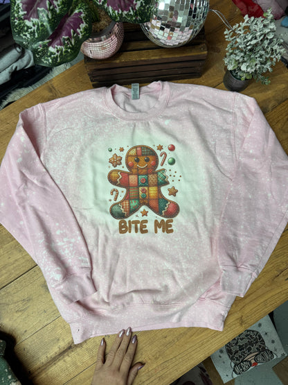 Size MEDIUM imperfect bite me crewneck