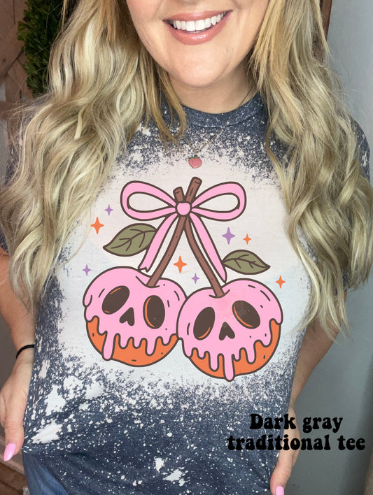 Pink spooky Halloween apples