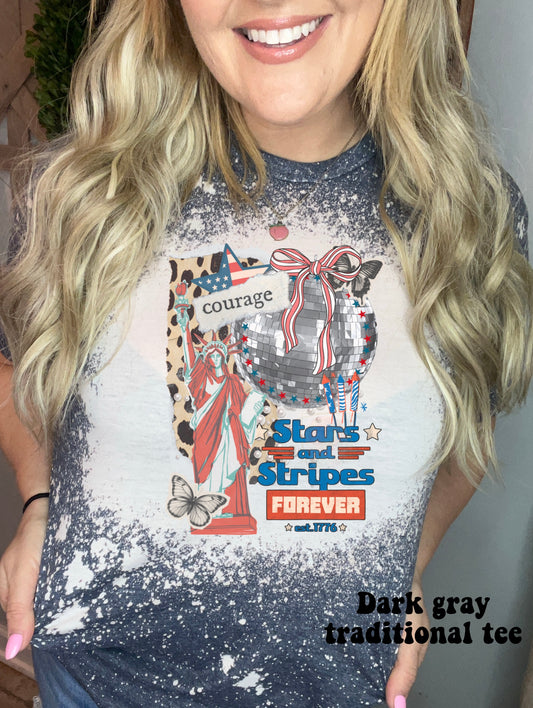 Stars and stripes forever disco collage