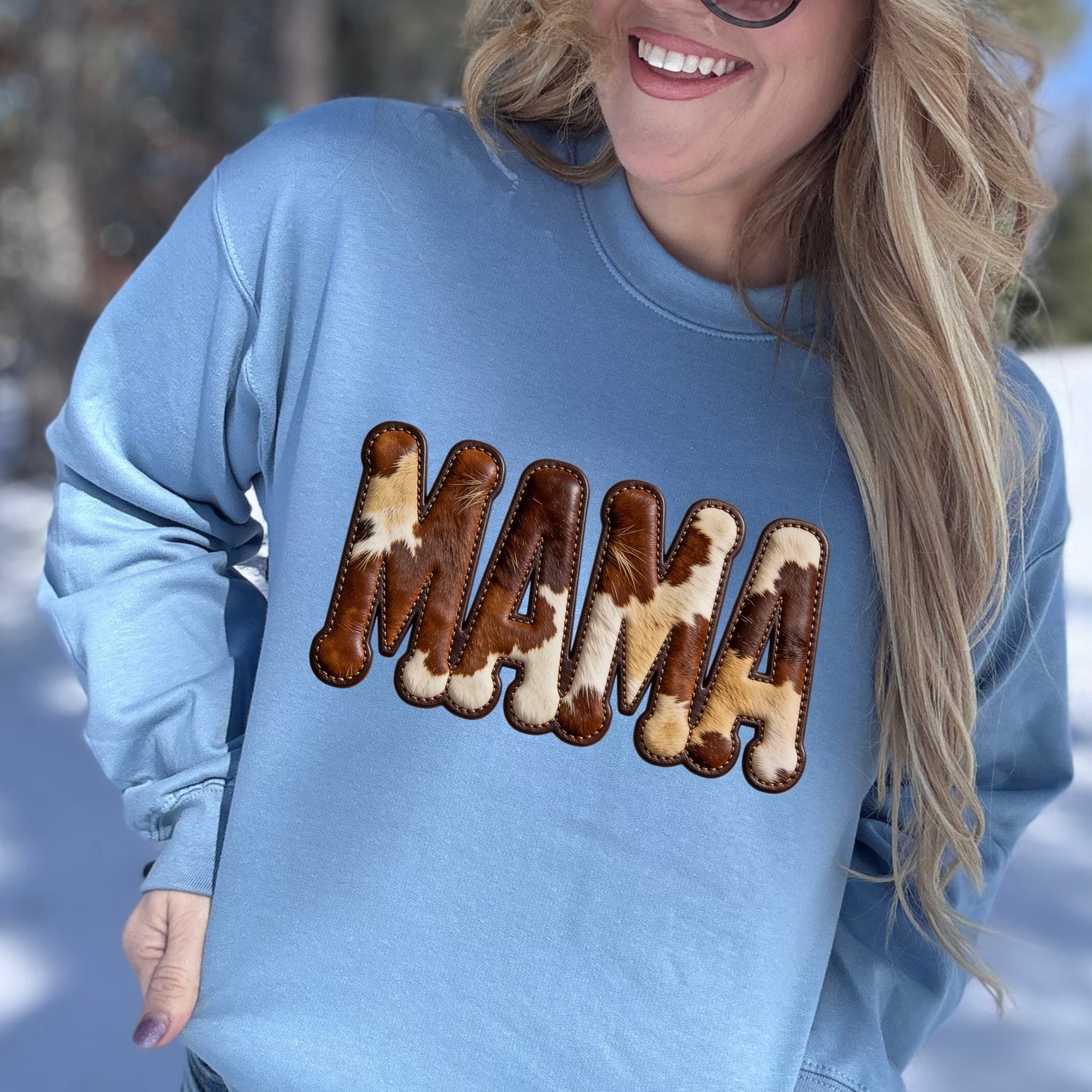 Faux Cowhide MAMA/AUNT/MIMI/GIGI/NANA