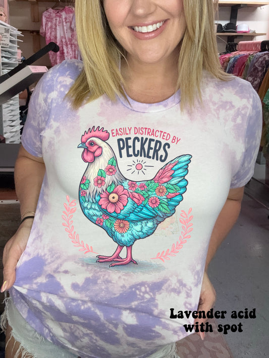 Easily distracted by peckers floral