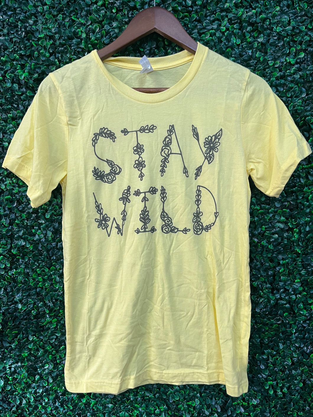 Size SMALL stay wild tee