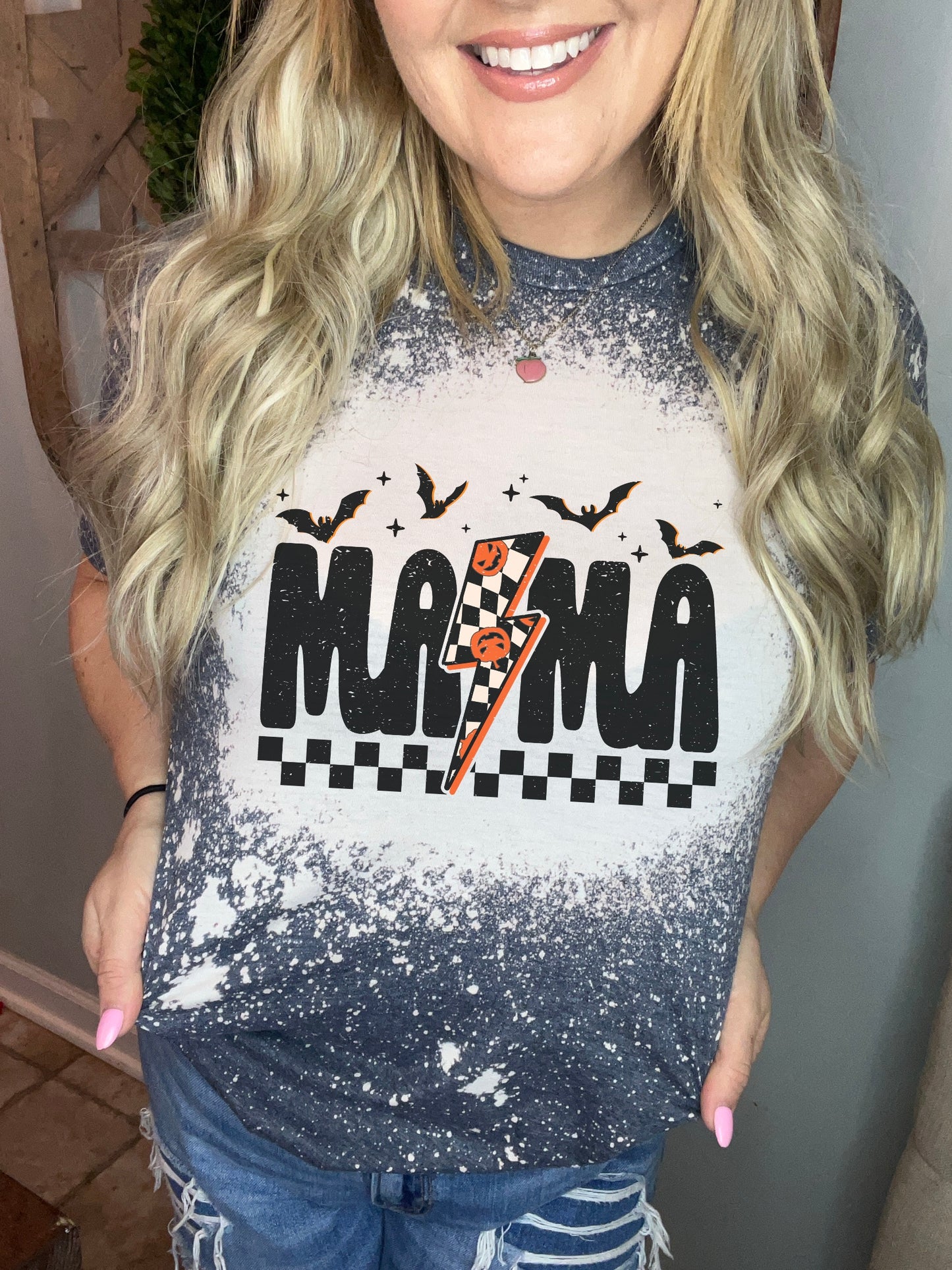 Checkered Halloween mama