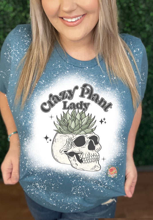 Crazy plant lady skull