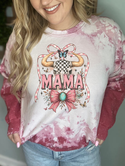 Western pink checker steer MAMA