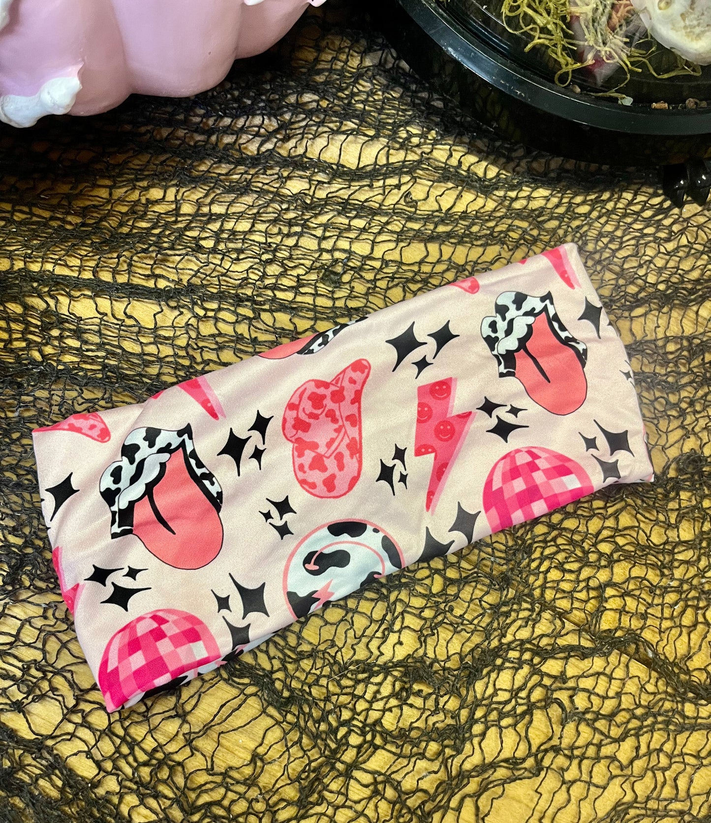 Pink punchy cowgirl headband