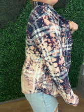 Load image into Gallery viewer, Mens 2XL navy and maroon leopard flannel (runs smaller like XL)
