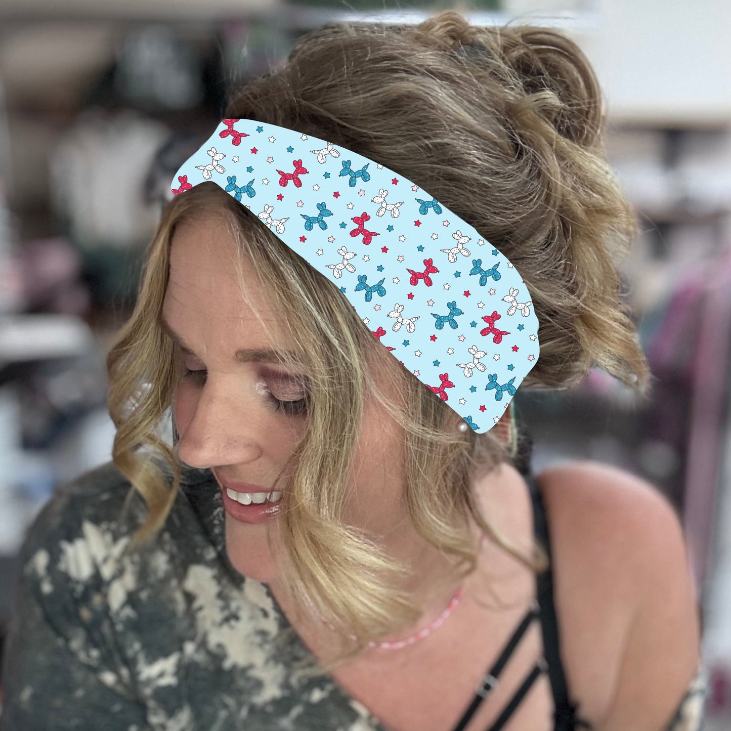 Patriotic balloon animal headband