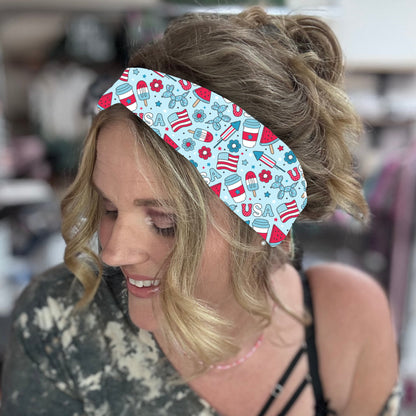 Patriotic collage headband