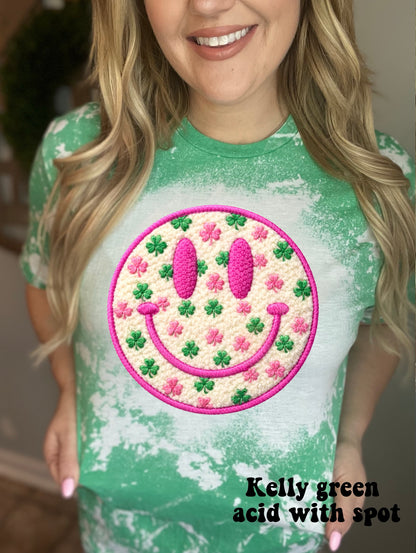 Faux Chenille Cream Lucky smile