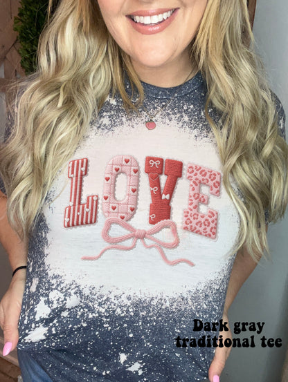 Faux Embroidered LOVE