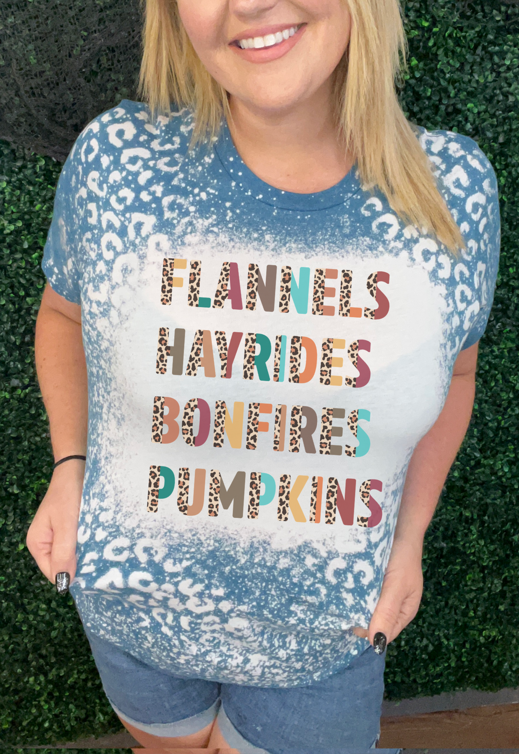 Flannels, hayrides, bonfires, pumpkins, leopard