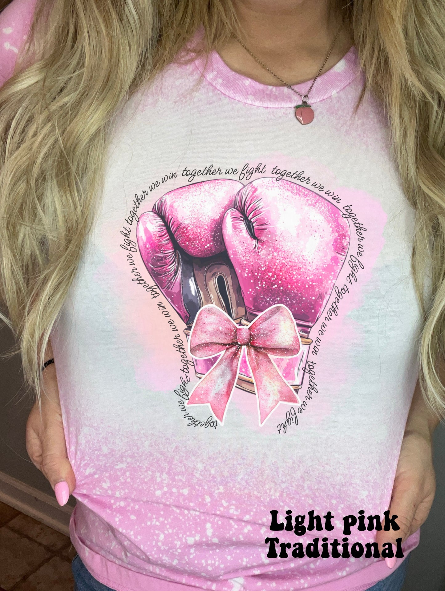 Glitter boxing gloves “together we fight”