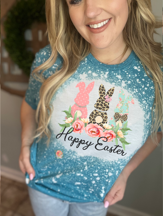 3 bunnys Happy Easter