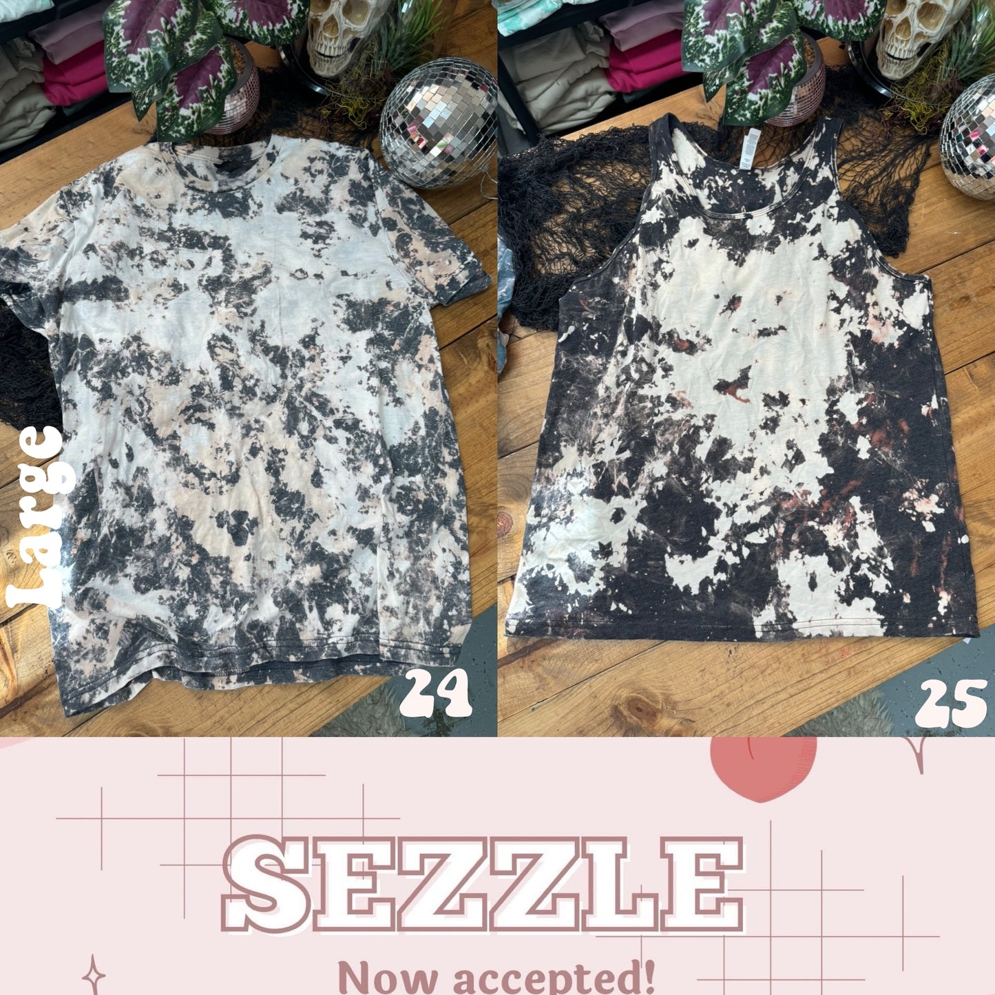 $22 discontinued bleached tees! Small-5XL