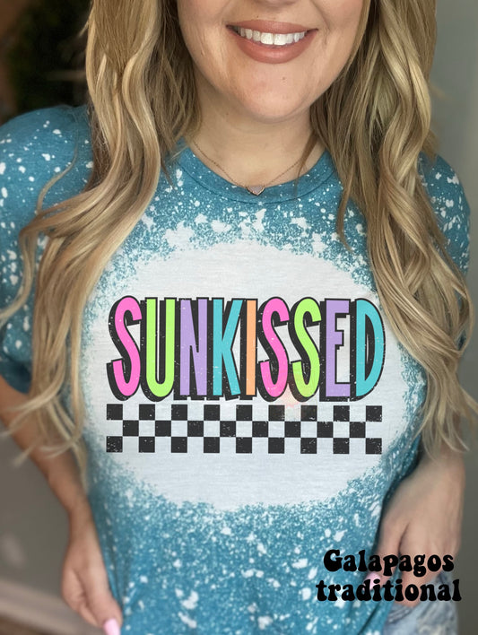 Neon checker sunkissed