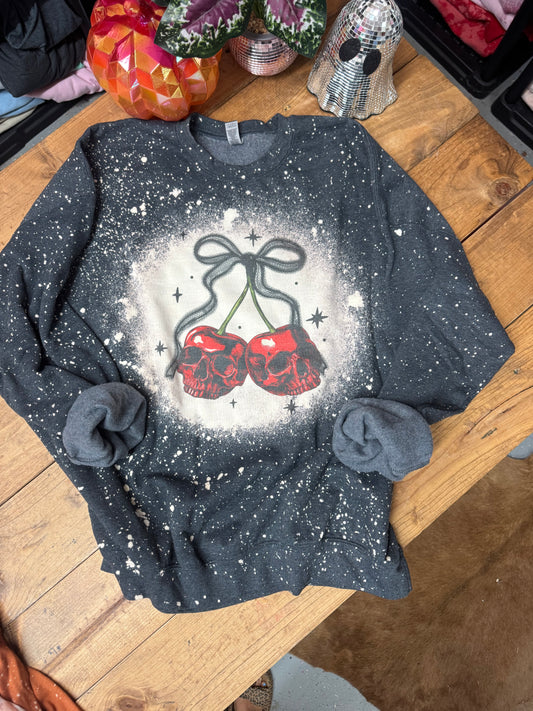 Black bow skull cherries