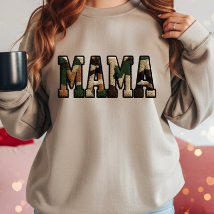 Faux embroidered Camo MAMA