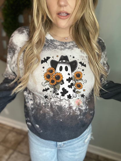 Cow print sunflower ghost