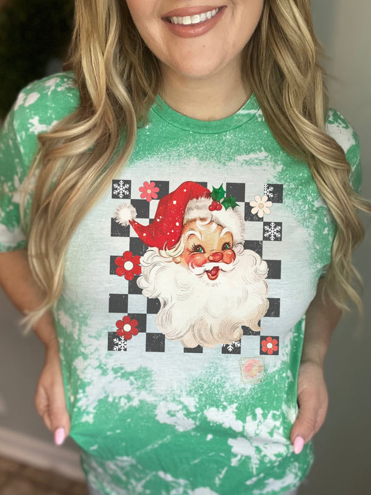 Vintage checker Santa