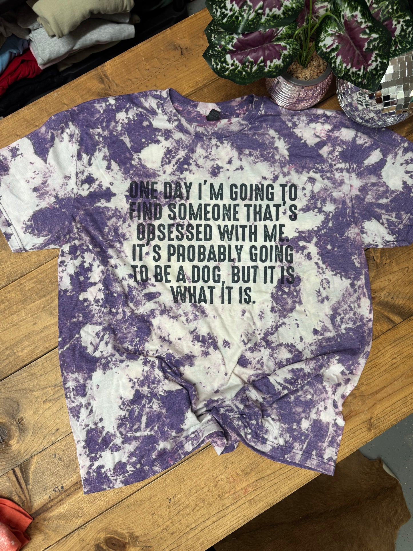 Size XL purple dog lover tshirt