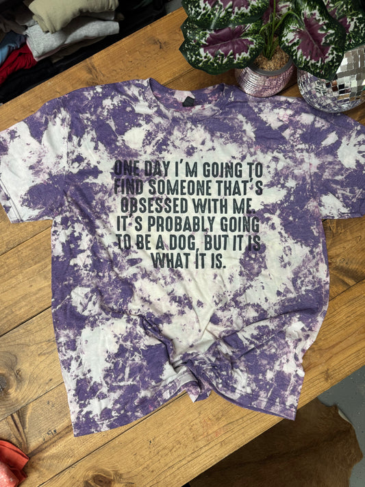 Size XL purple dog lover tshirt