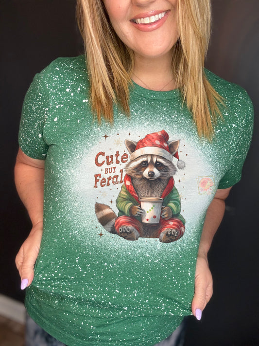 Cute But Feral Christmas Raccoon