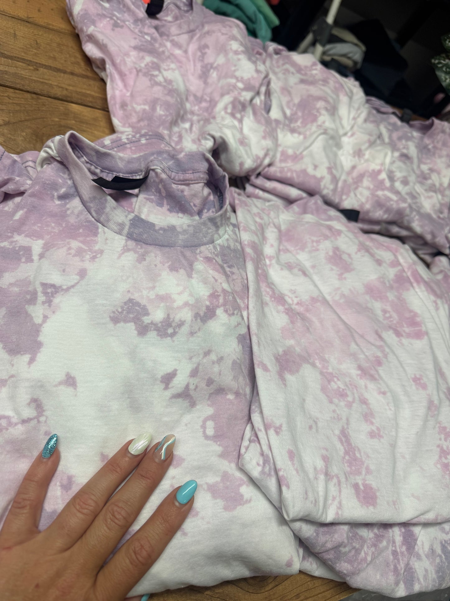$25 HAPPY ACCIDENTS frosted peach tees