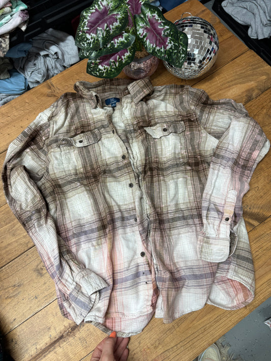 Size XL George brand tan bleached flannel