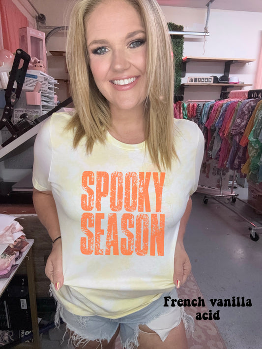 Orange spooky season distressed