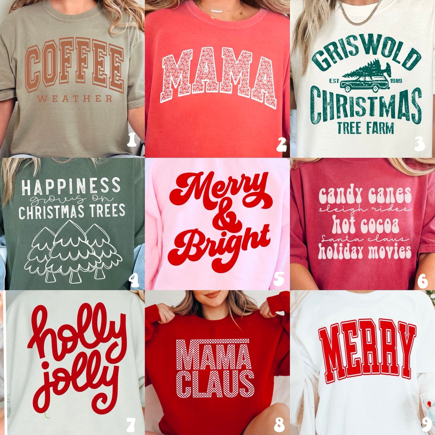 Christmas/ Winter single color designs