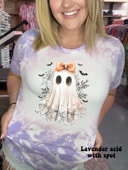 Lacey ghost with bow