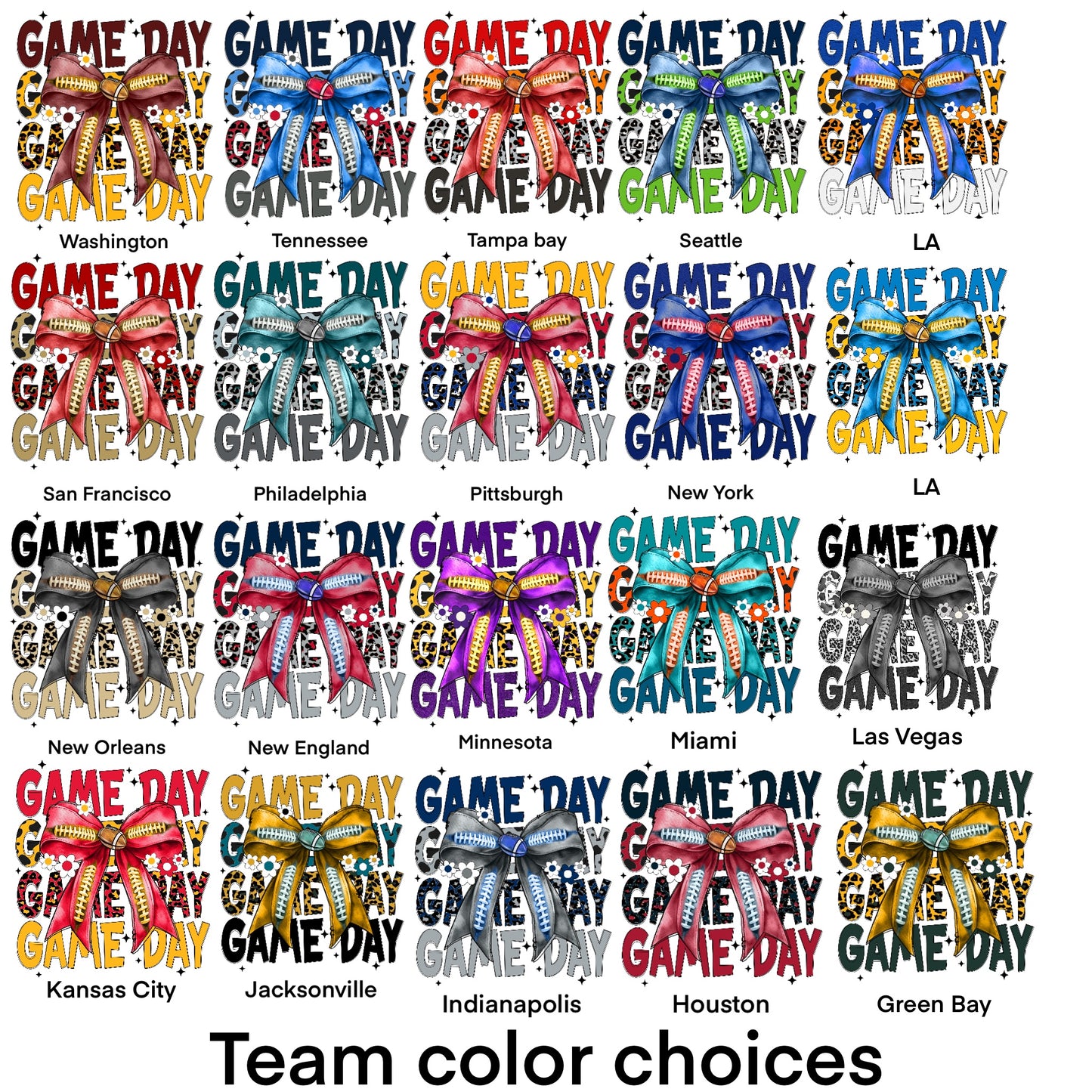 Team colors stacked game day