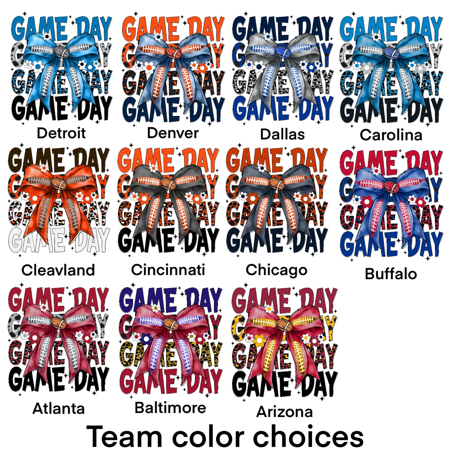 Team colors stacked game day