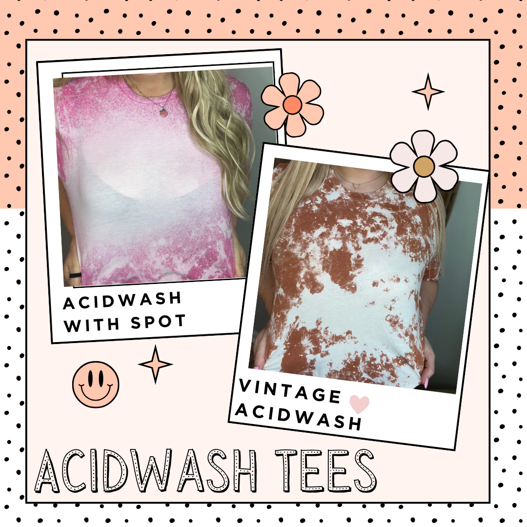 WHOLESALE Acidwash Style Bleached Tees