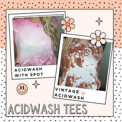 WHOLESALE Acidwash Style Bleached Tees