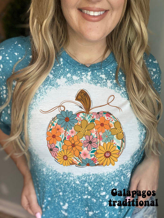 Retro floral pumpkin