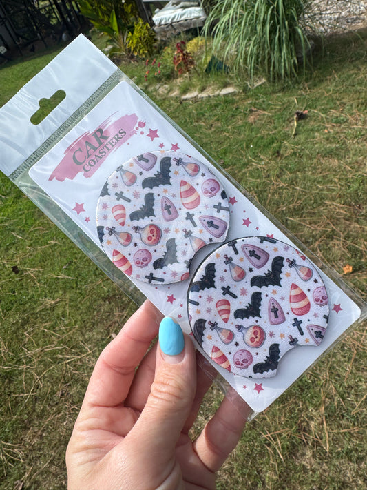 Cute candy corn &  graveyard collage