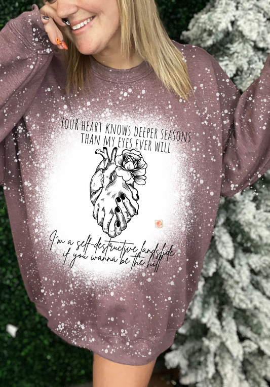 ￼ I’m a self-destructive landslide if you want to be the hill￼