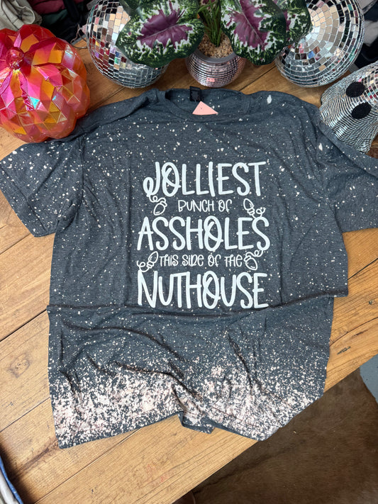 Size XL jolliest bunch of assholes tee