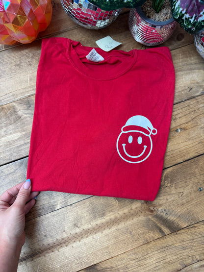 Red holly jolly vibes comfort colors tee