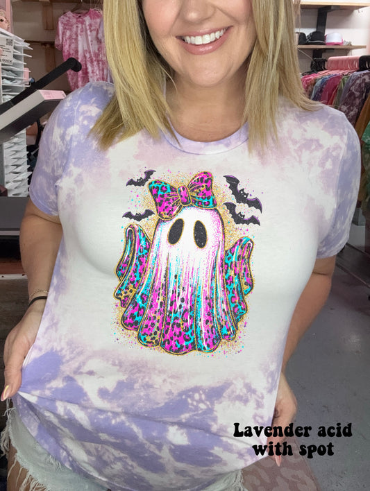 Pink and blue faux glitter ghost