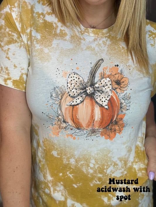 Orange watercolor pumpkin